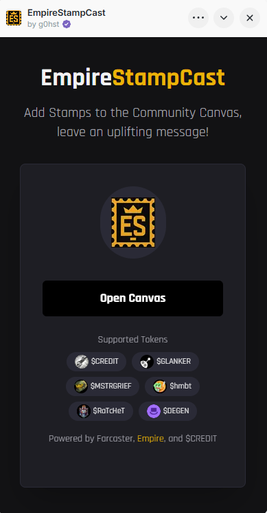 EmpireStampCast - Stamp Canvas - Farcaster Mini Apps screenshot